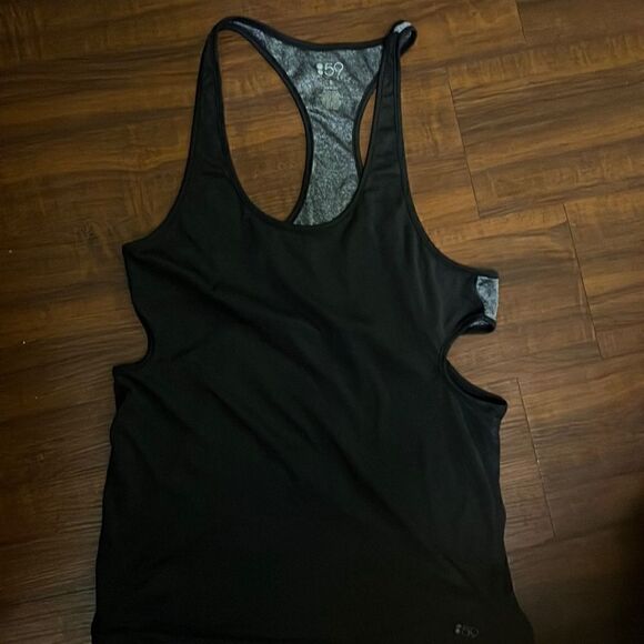 NEW Workout Racerback Tank - Black and Gray - Cut out Sides Size Small - Picture 1 of 4
